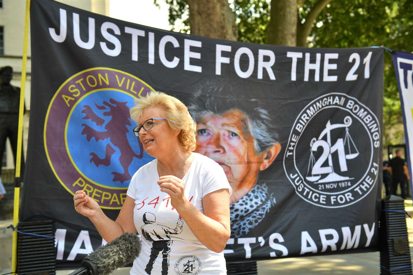 Julie Hambleton, whose sister died in the Birmingham pub bombings, was among victims who travelled to Downing Street on Tuesday (Dominic Lipinski/PA)