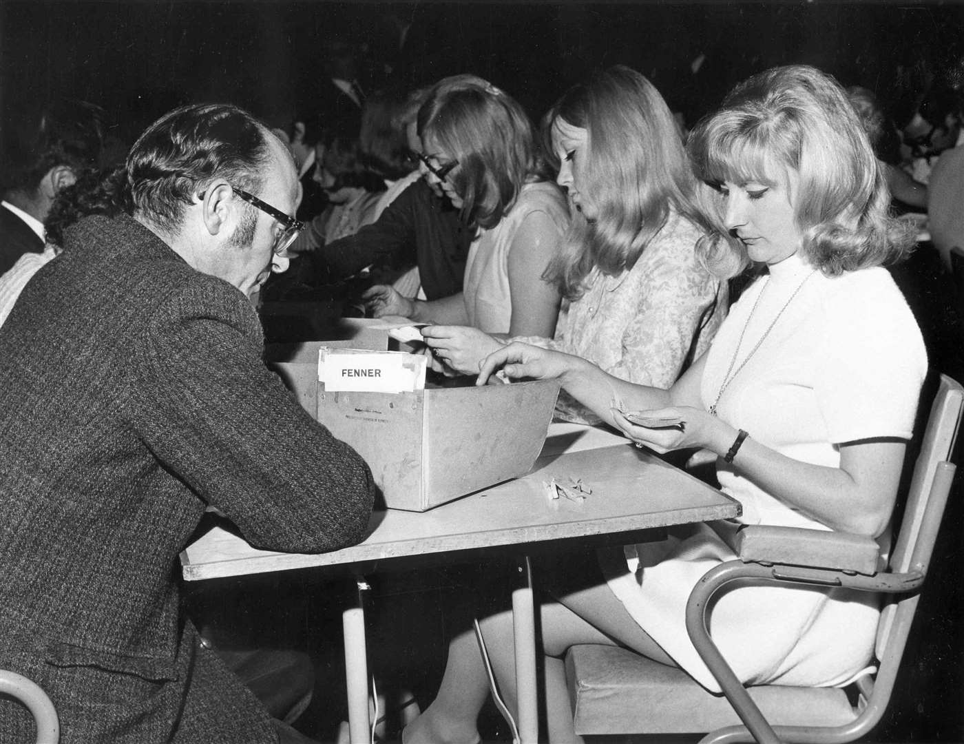 Counting the votes at the General Election in Rochester and Chatham in 1970