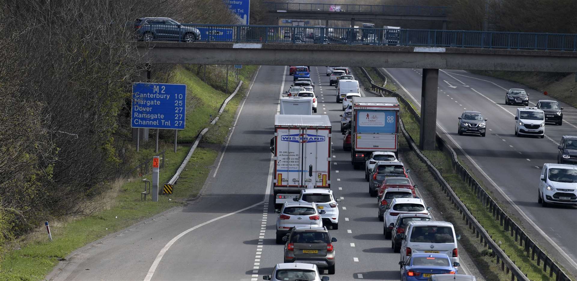 Queues heading towards Brenley Corner are expected