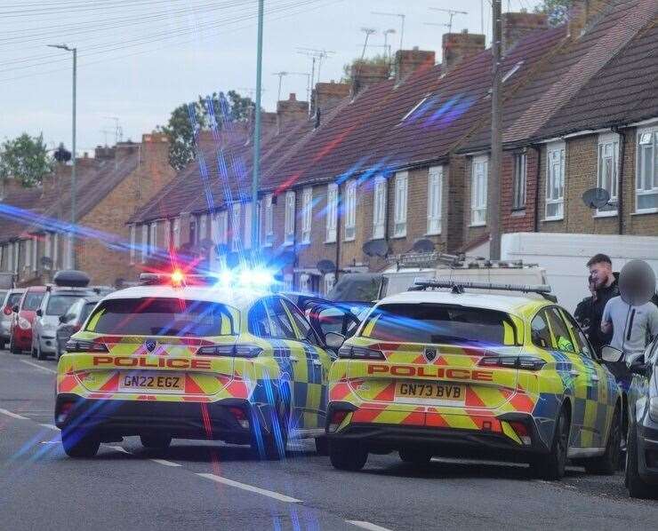 The arrest in Gillingham this morning