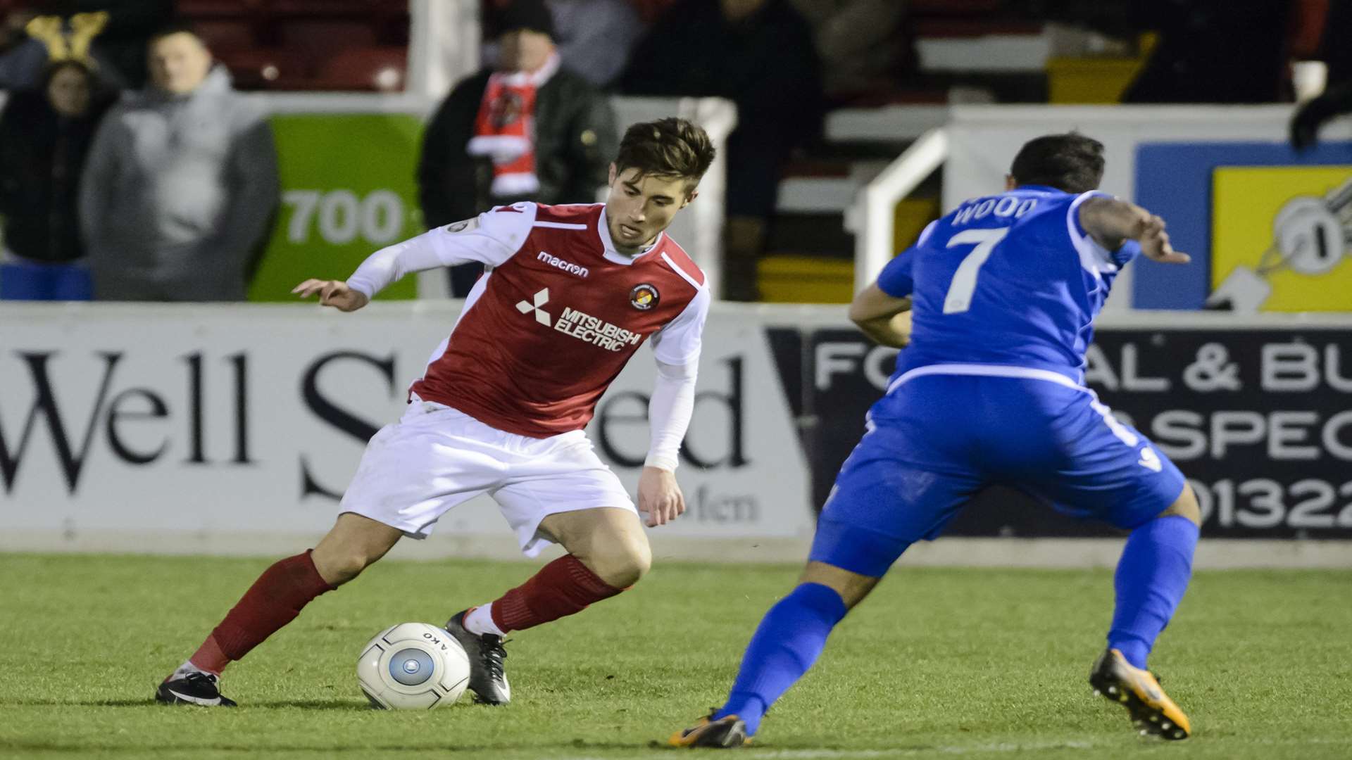 Sean Shields stretches the Eastleigh defence Picture: Andy Payton