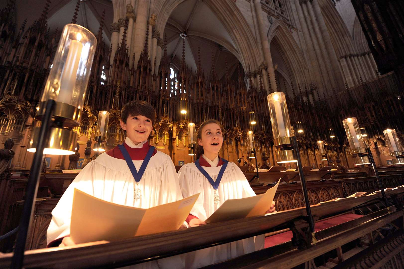 Choirs can sing indoors but congregations are not to join in due to the increased risk of transmission, guidance states (John Giles/PA)