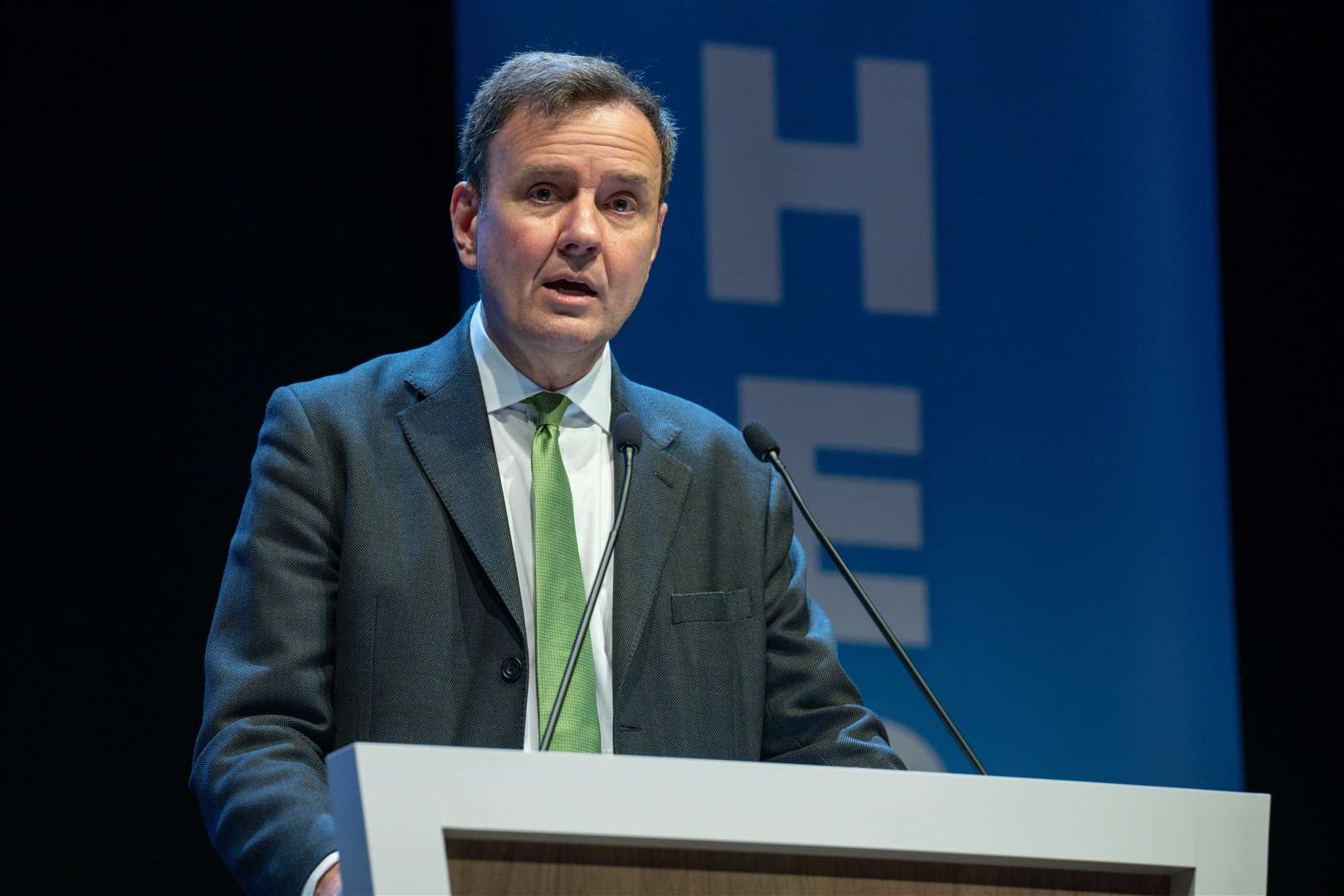 UK Energy Minister Greg Hands said the country is becoming a ‘global renewable energy powerhouse’ (Michal Wachucik/PA)