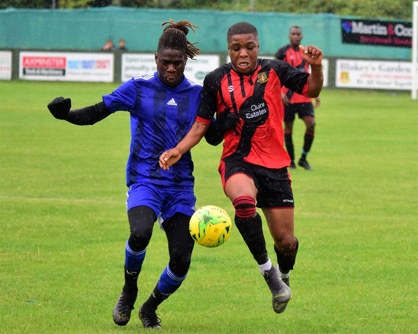 Sittingbourne's Festus Lori in action against the Arsenal community development side Picture: Ken Medwyn