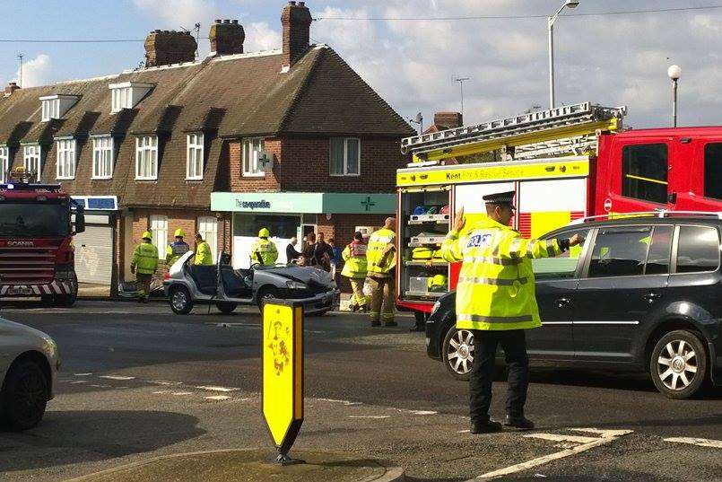 The women were cut free after the crash. Picture: Stock image