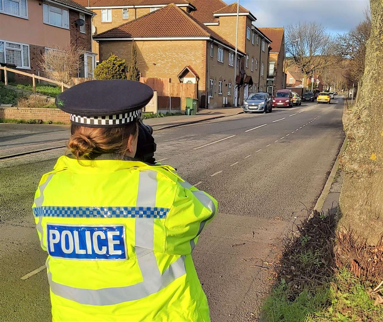 Police in Folkestone on the day of the operation. Picture: Kent Police