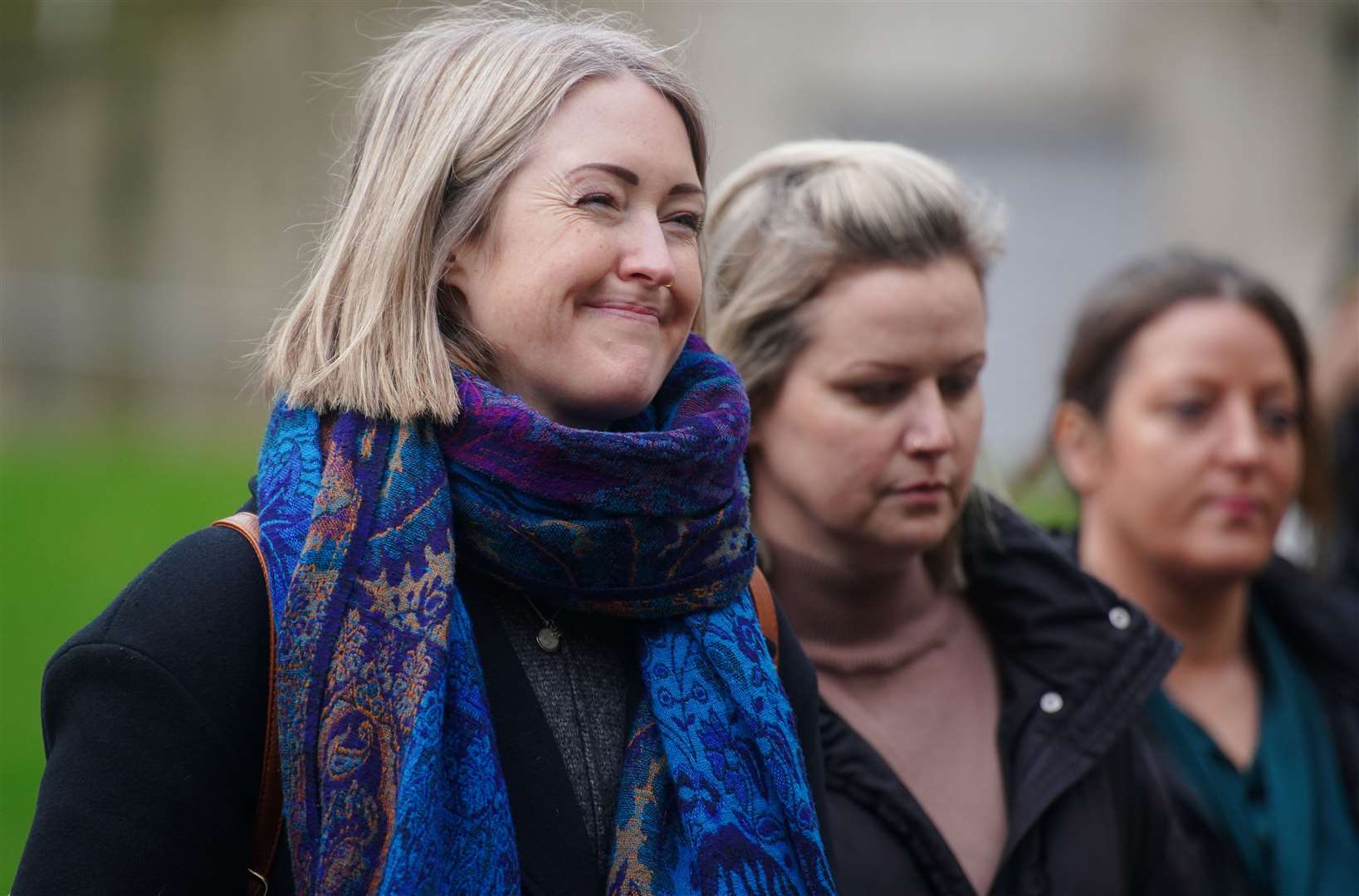 Brianna Ghey’s mother Esther Ghey (left) arrives at Manchester Crown Court (Peter Byrne/PA)