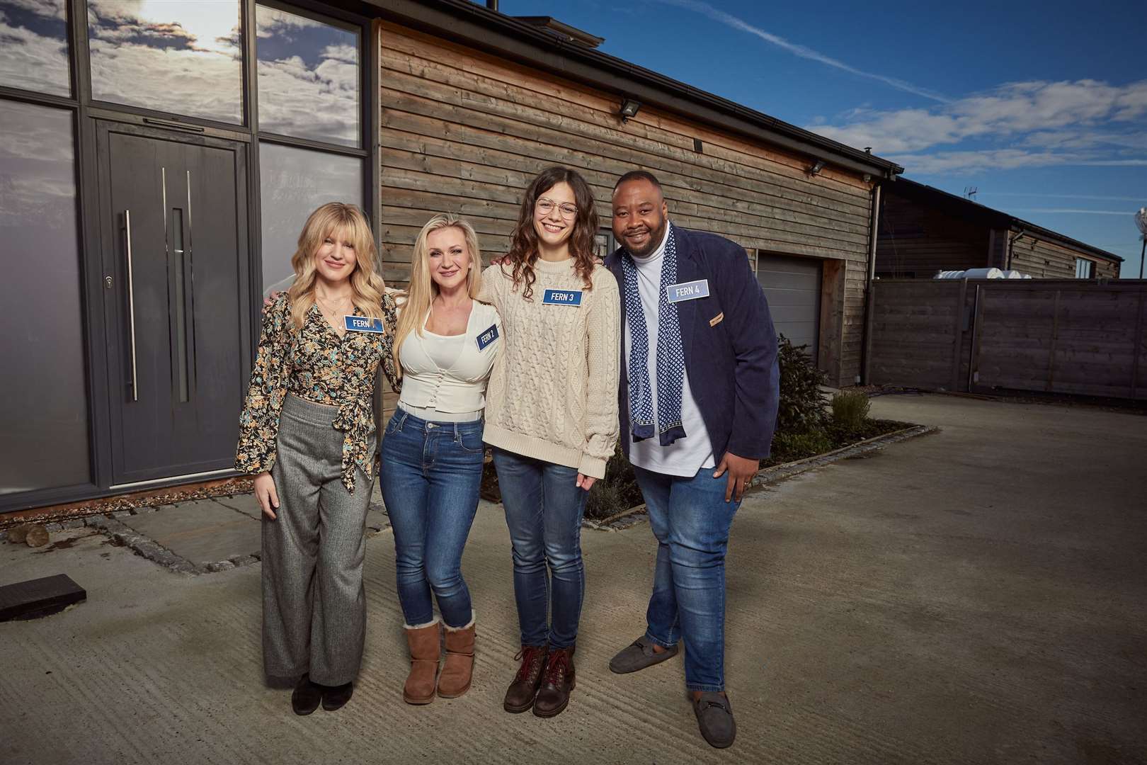 The Ferns - the real Fern Maxted is pictured second from the left. Photographer: Tom Dymond. Credit: BBC