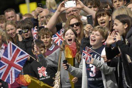 Olympic Torch procession through Ashford