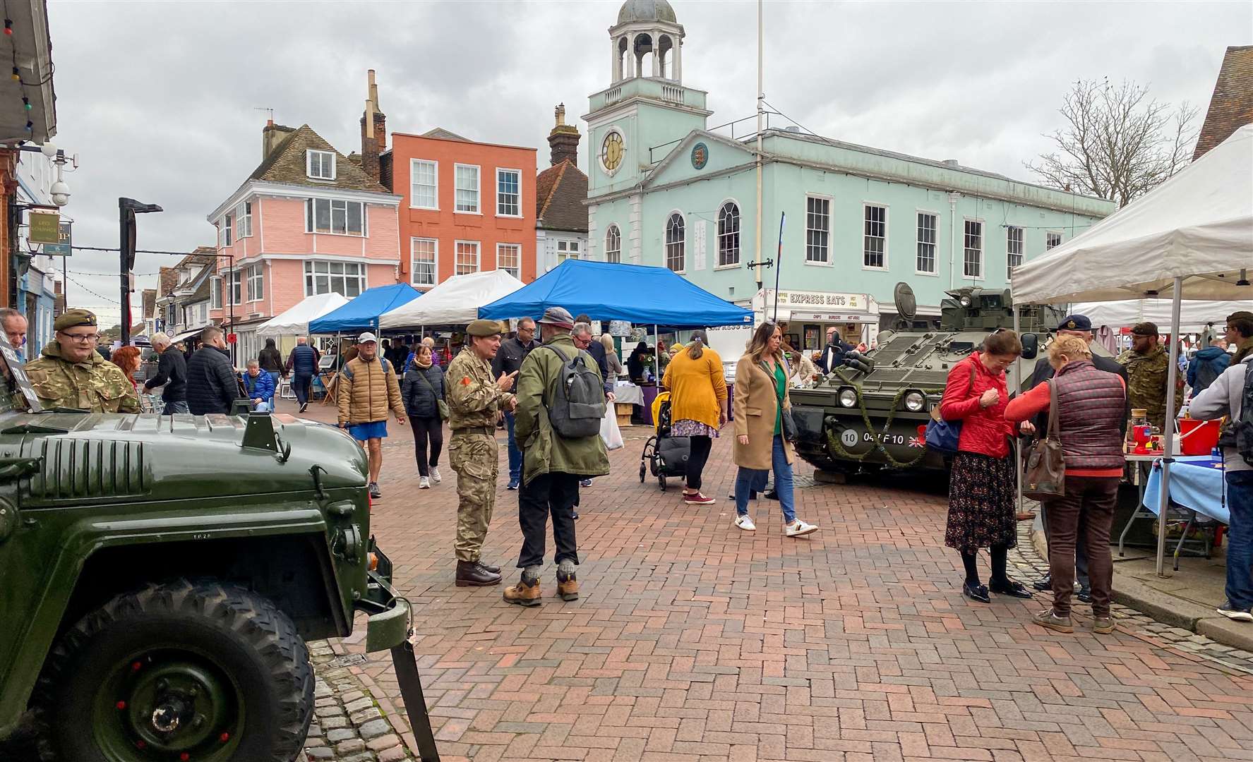 We were greeted by a charity stand and military vehicles in aid of Remembrance Sunday