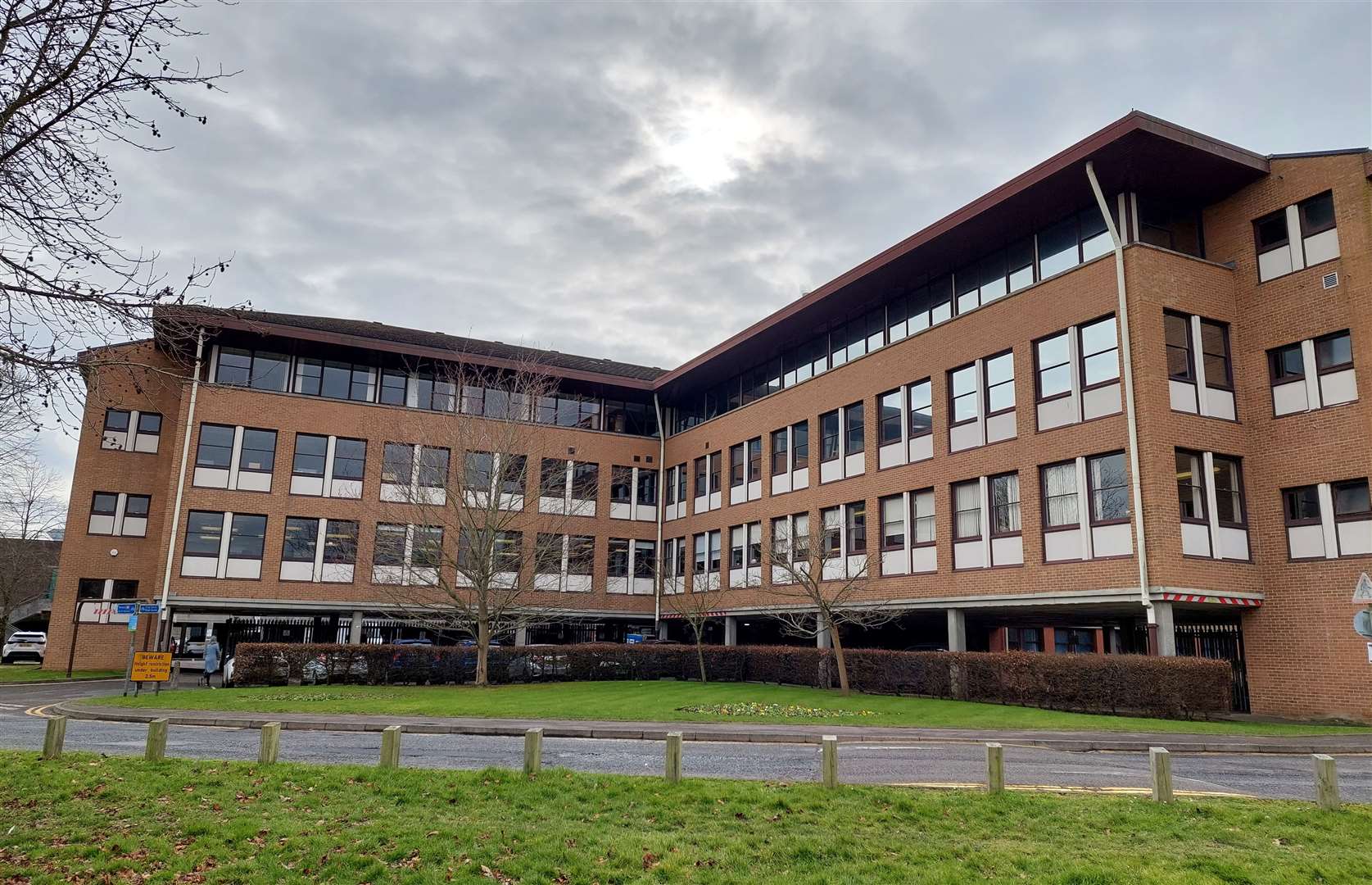 Ashford Borough Council’s former headquarters at the Civic Centre in Tannery Lane. Social housing is planned for the site