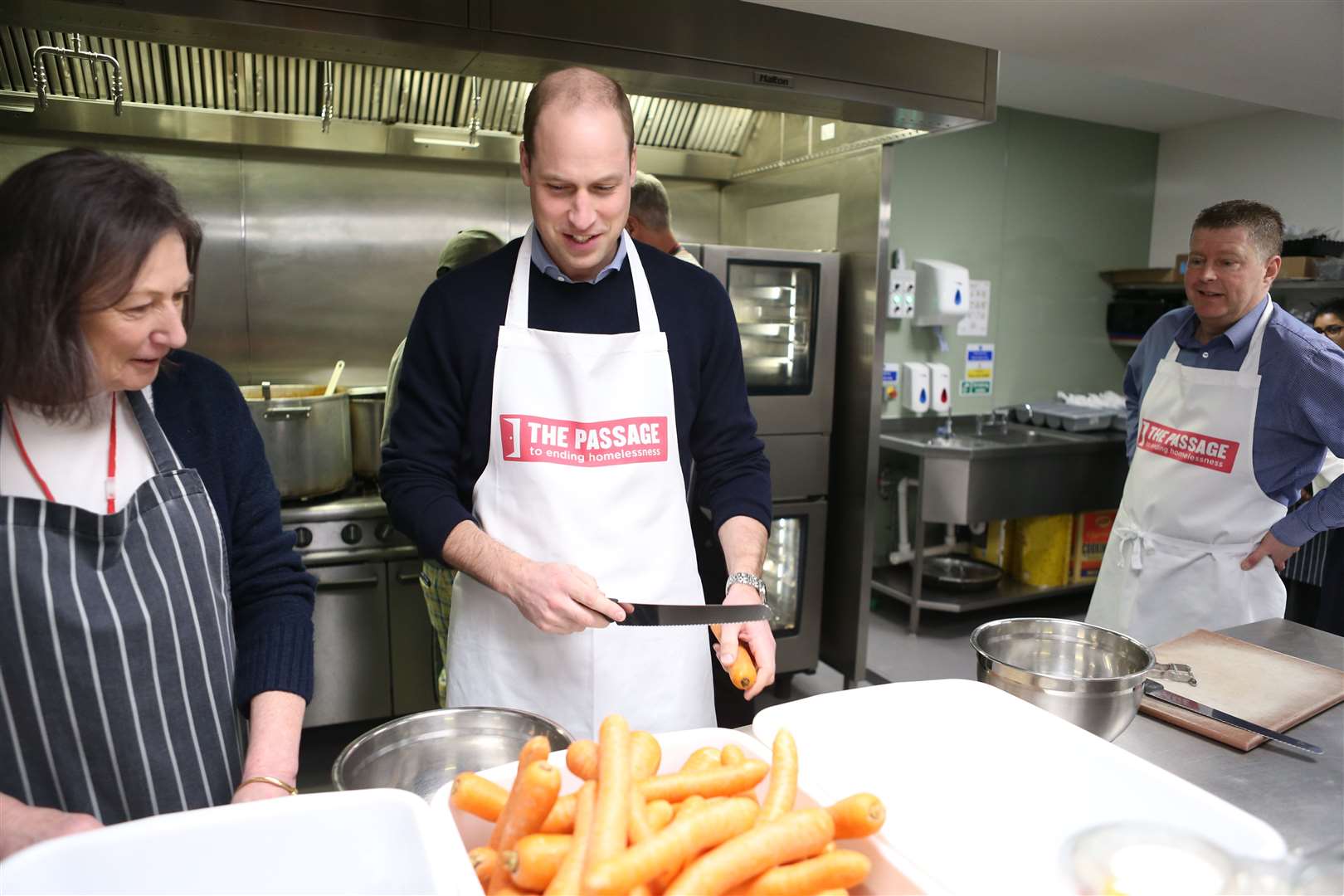 William during a 2019 visit to The Passage (Ian Vogler/Daily Mirror/PA)