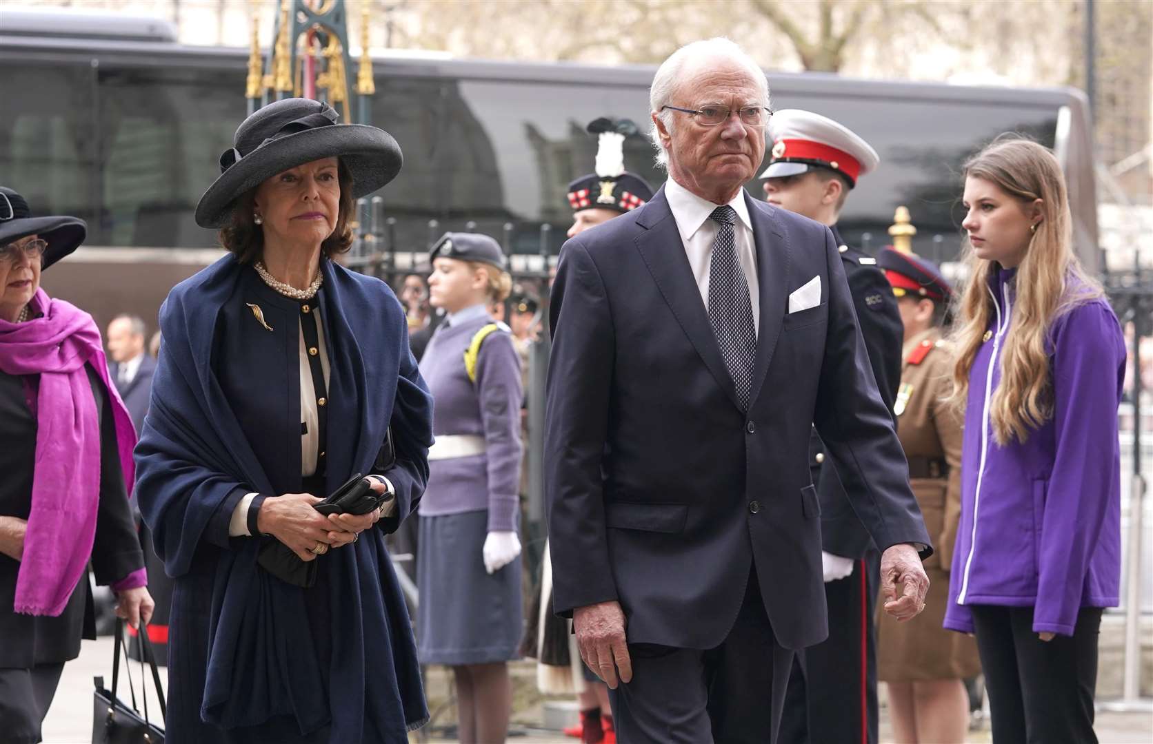 King Carl XVI Gustaf and Queen Silvia of Sweden (Kirsty O’Connor/PA)