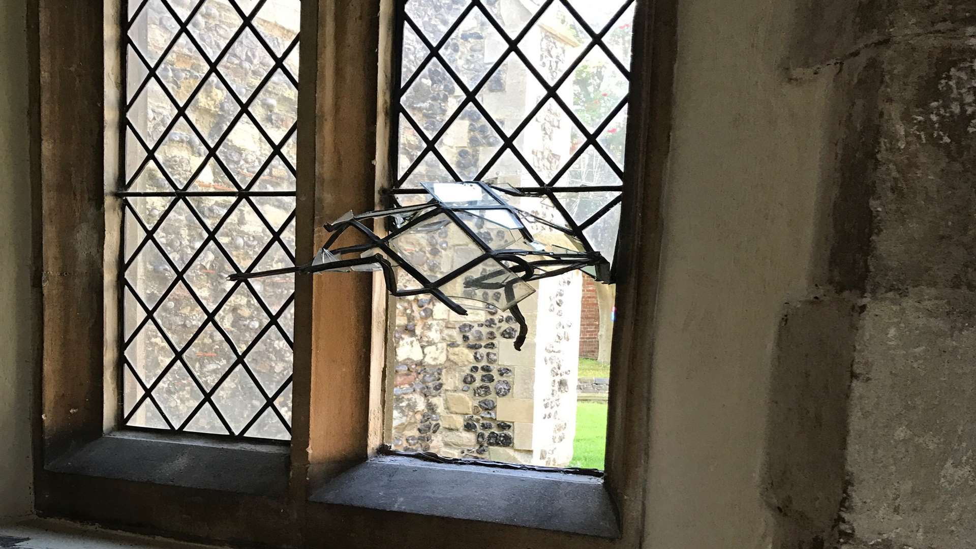 The burglars gained access to St Peter's Church via a window
