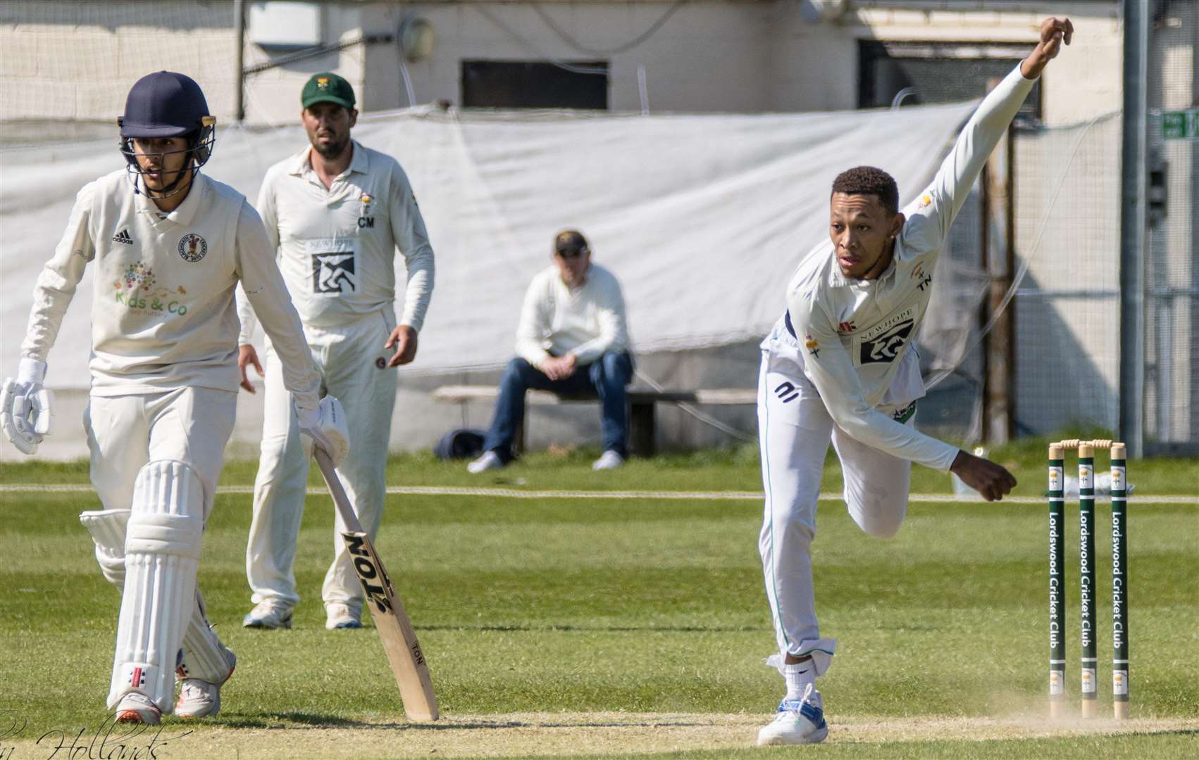 Thando Ntini – took two wickets for Lordswood before their home match against Sandwich was abandoned due to the rain. Picture: Allen’s Photography