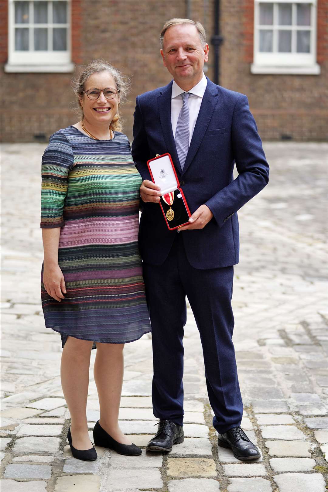 Sir Simon Steven with his wife, Maggie Thurer (Kirsty O’Connor/PA)