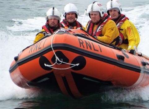 Dover RNLI RHIB in action