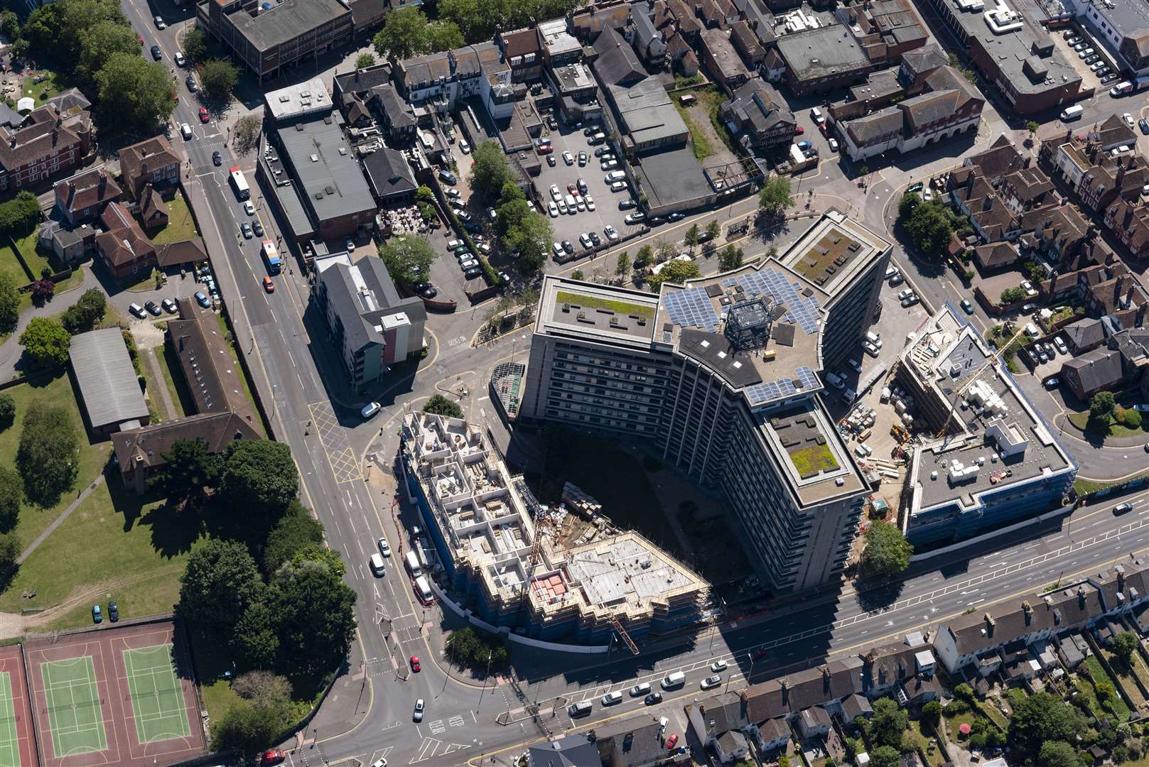 The site from above in July 2019. Picture: Ady Kerry / Ashford Borough Council