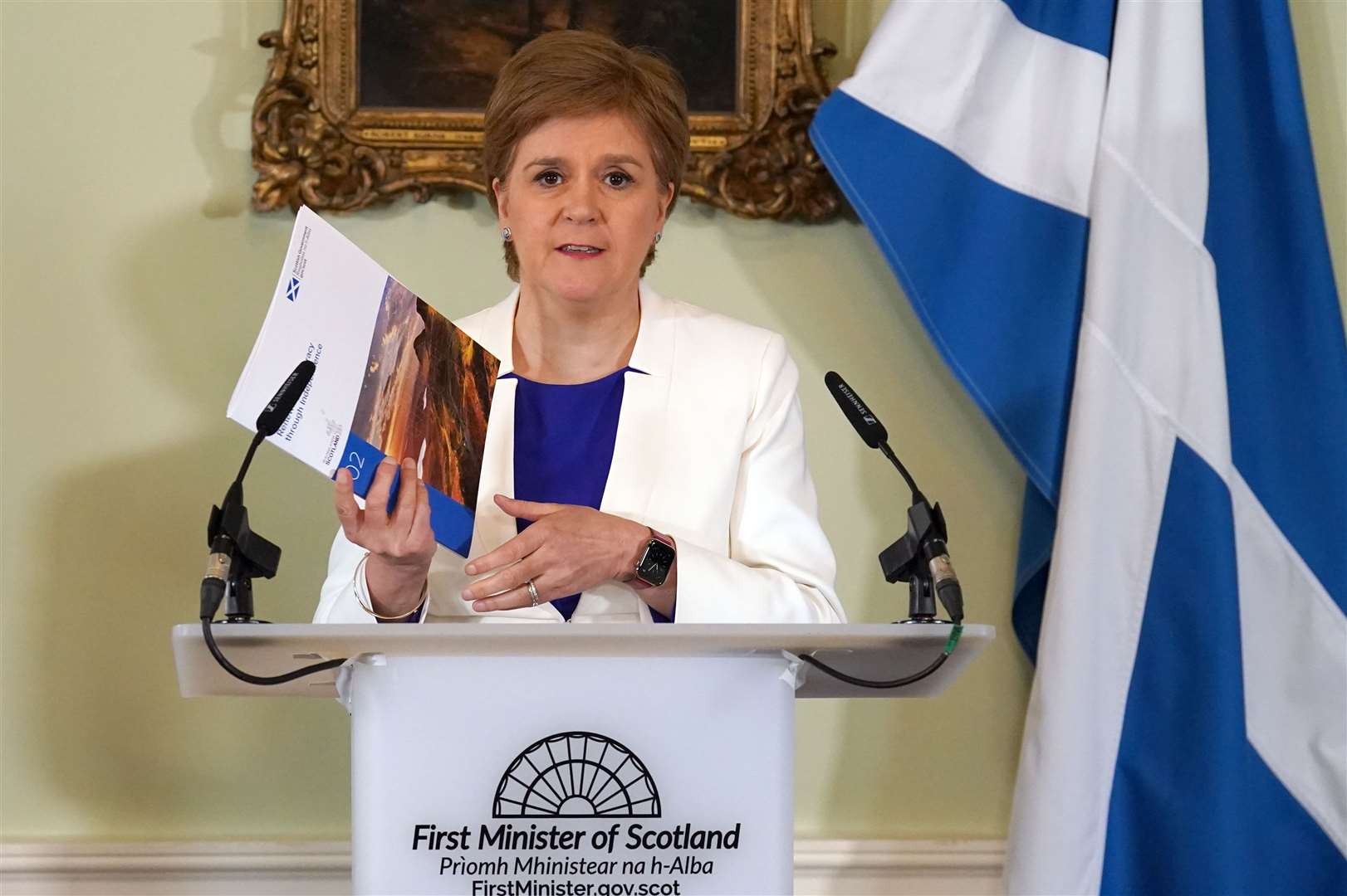 First Minister Nicola Sturgeon said the prospectus for an independent Scotland will be laid out in a series of papers (Andrew Milligan/PA)