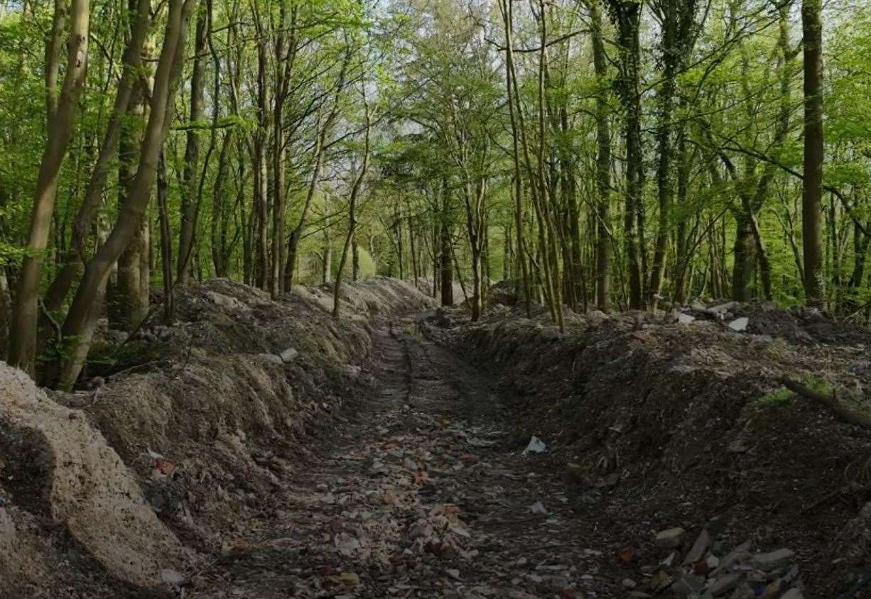 The Site of Special Scientific Interest has been used as an illegal tip. Picture: Lawrence Ball/Kent Wildlife Trust