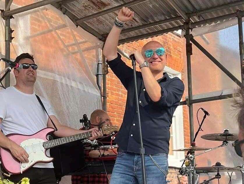 Marylebone Jelly on stage at the Hop Festival. Picture: Janet Baxter