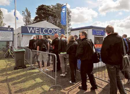 Spectators arrive at Royal St George's