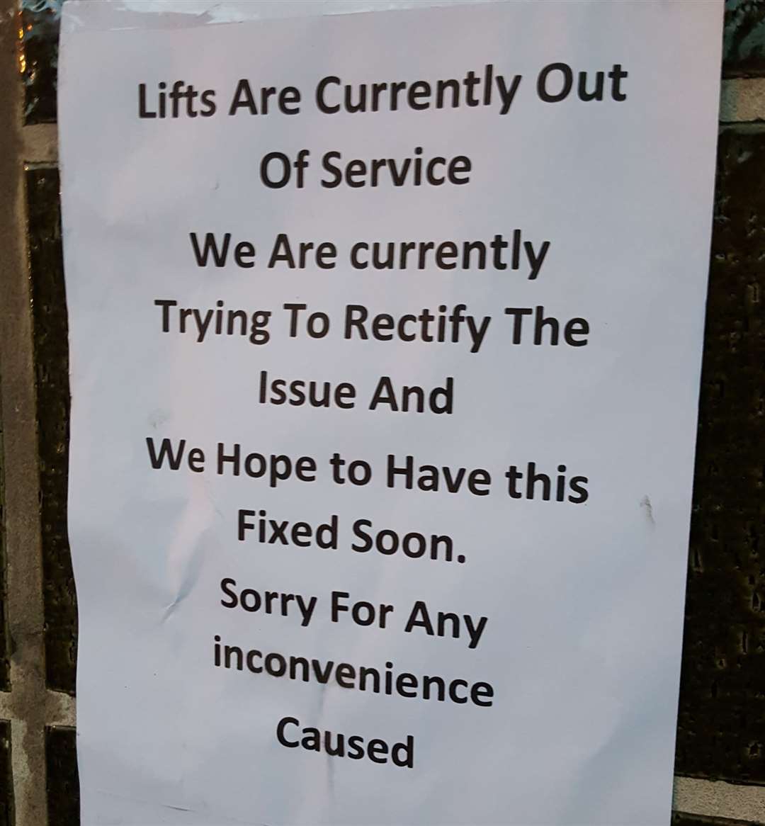 The lifts have broken down more than 50 times in the last two years