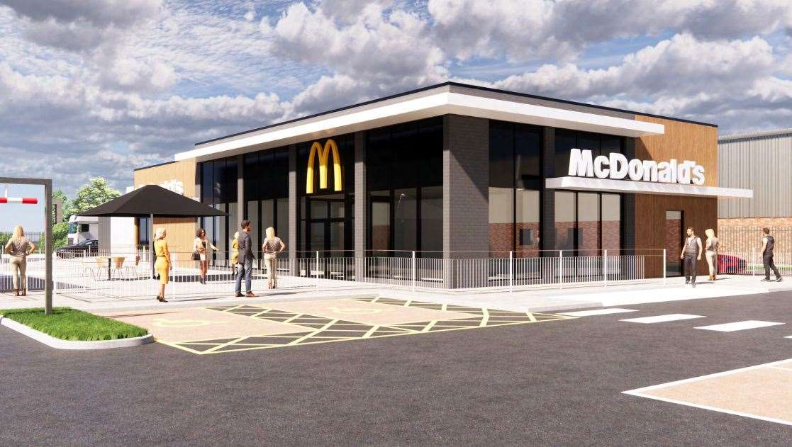 What the now-abandoned plans for Herne Bay's first McDonald's looked like Photo: Kitewood Estate