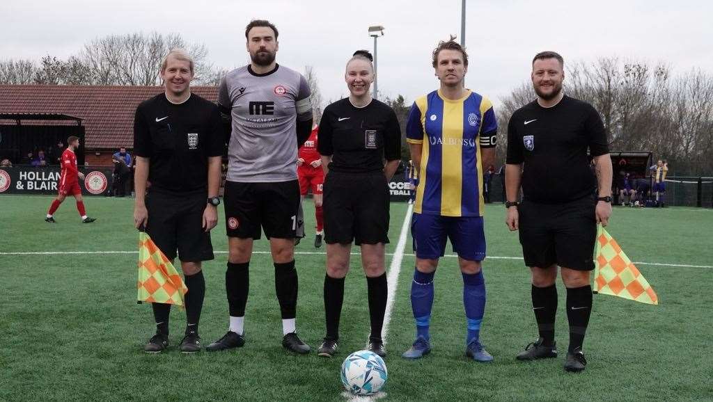 Goalkeeper Dan Ellis captaining the Blair side on Saturday Picture: John Anderson @corkyboy@gmail.com