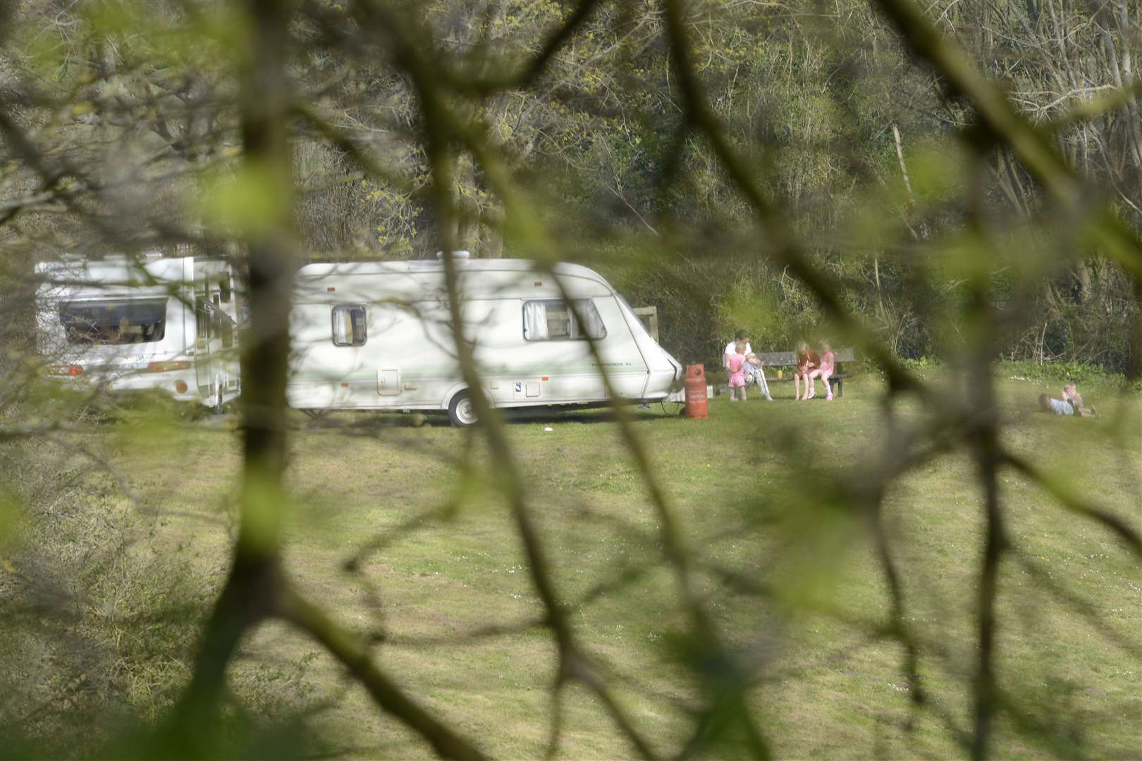 Travellers at Hythe Recreation ground last month