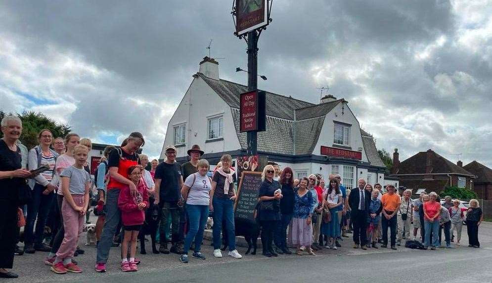 A protest walk was organised around Oaken Wood last month