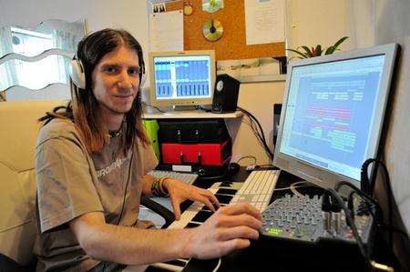 Nick Wilson, of Larkfield, has set up a recording studio in his bedroom