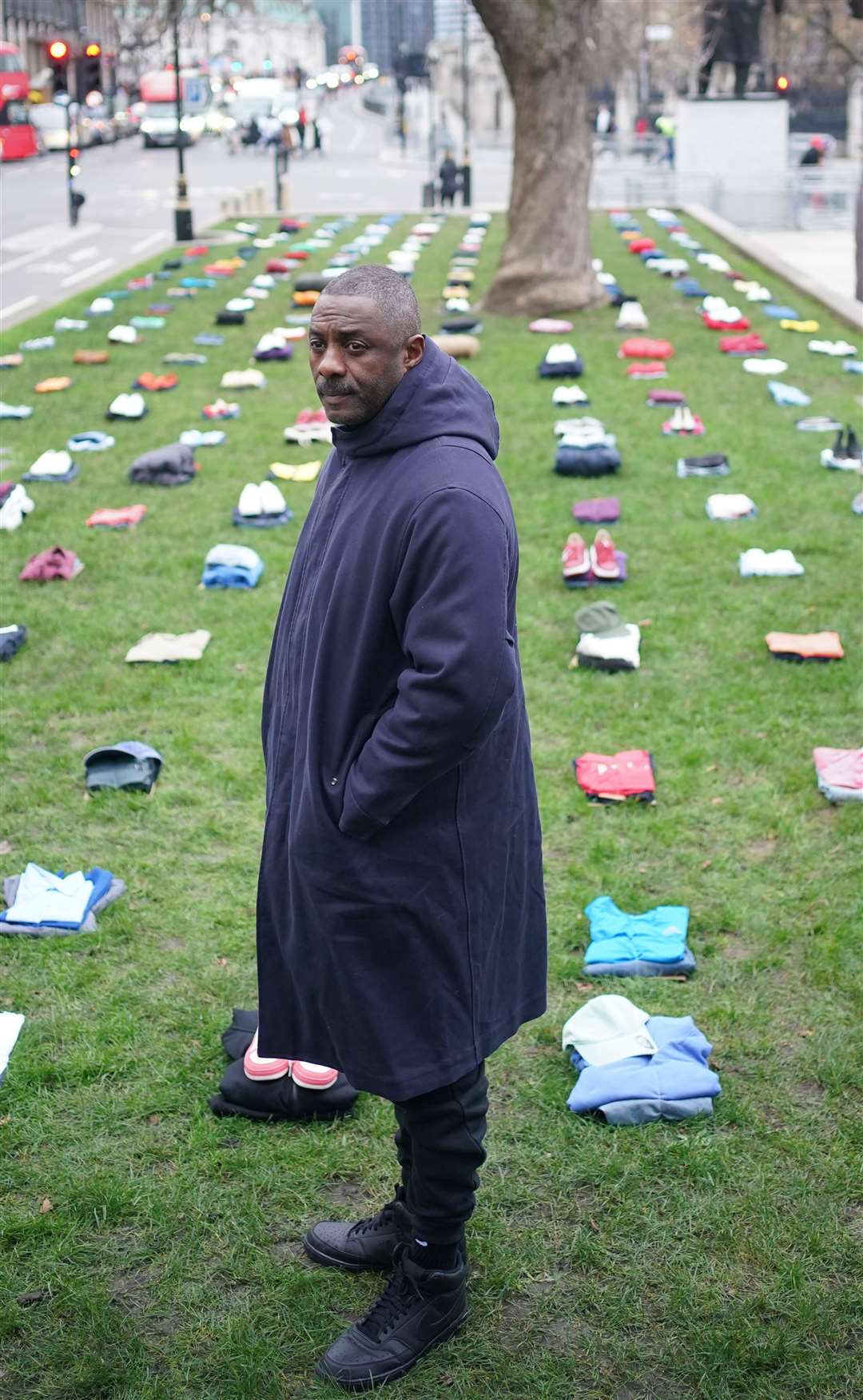 Idris Elba during the launch of his Don’t Stop Your Future campaign in Parliament Square, Westminster (Yui Mok/PA)