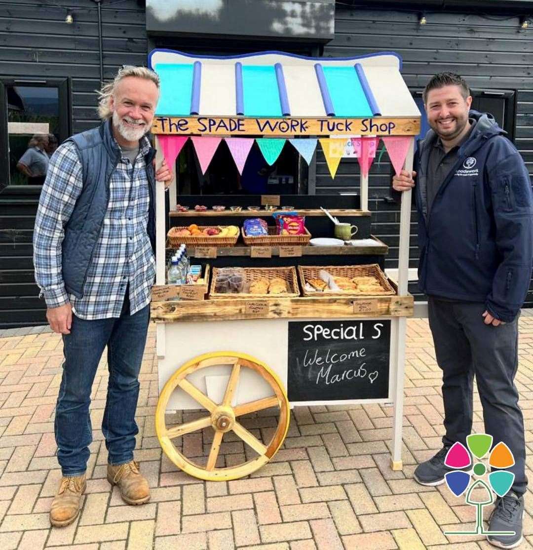 Chef Marcus Wareing visited Spadework's pumpkin garden in Offham. Picture: Spadework Facebook