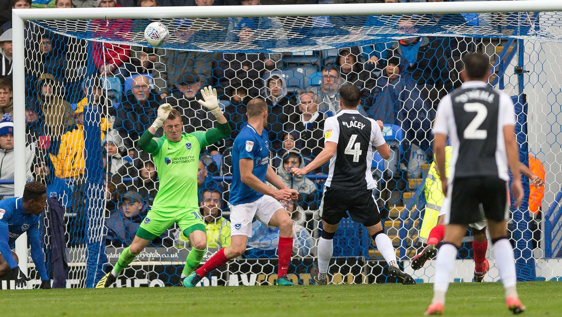 Alex Lacey doubles Gills' lead just before the interval Picture: Ady Kerry