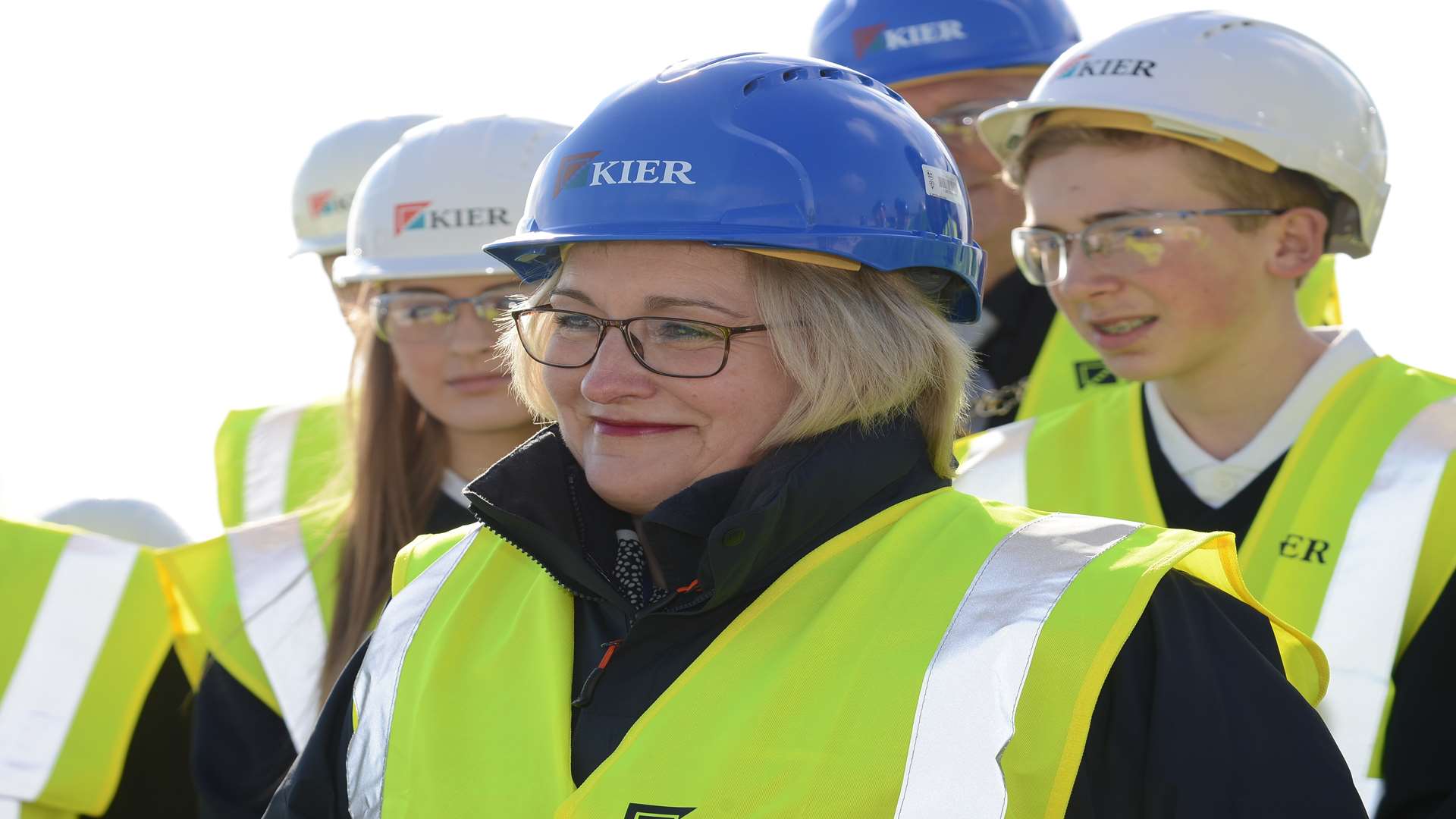 Interim principal Jane Hadlow at the groundbreaking ceremony which marked the start of development at the school