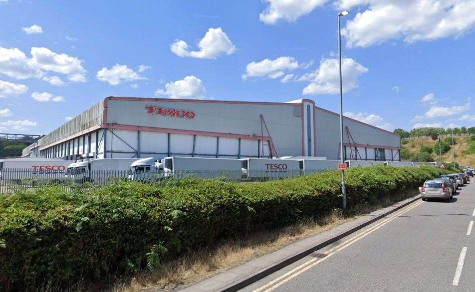 The Tesco distribution centre in Hays Road, Snodland. Picture: Google