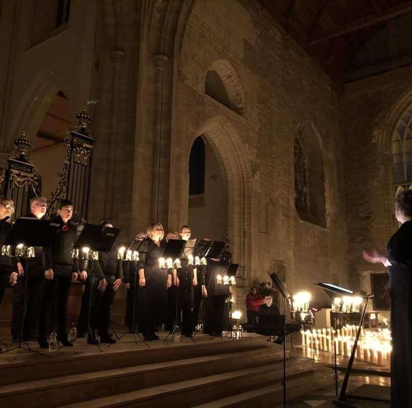 The choir preparing for their new concert. Picture: Sound Waves choir