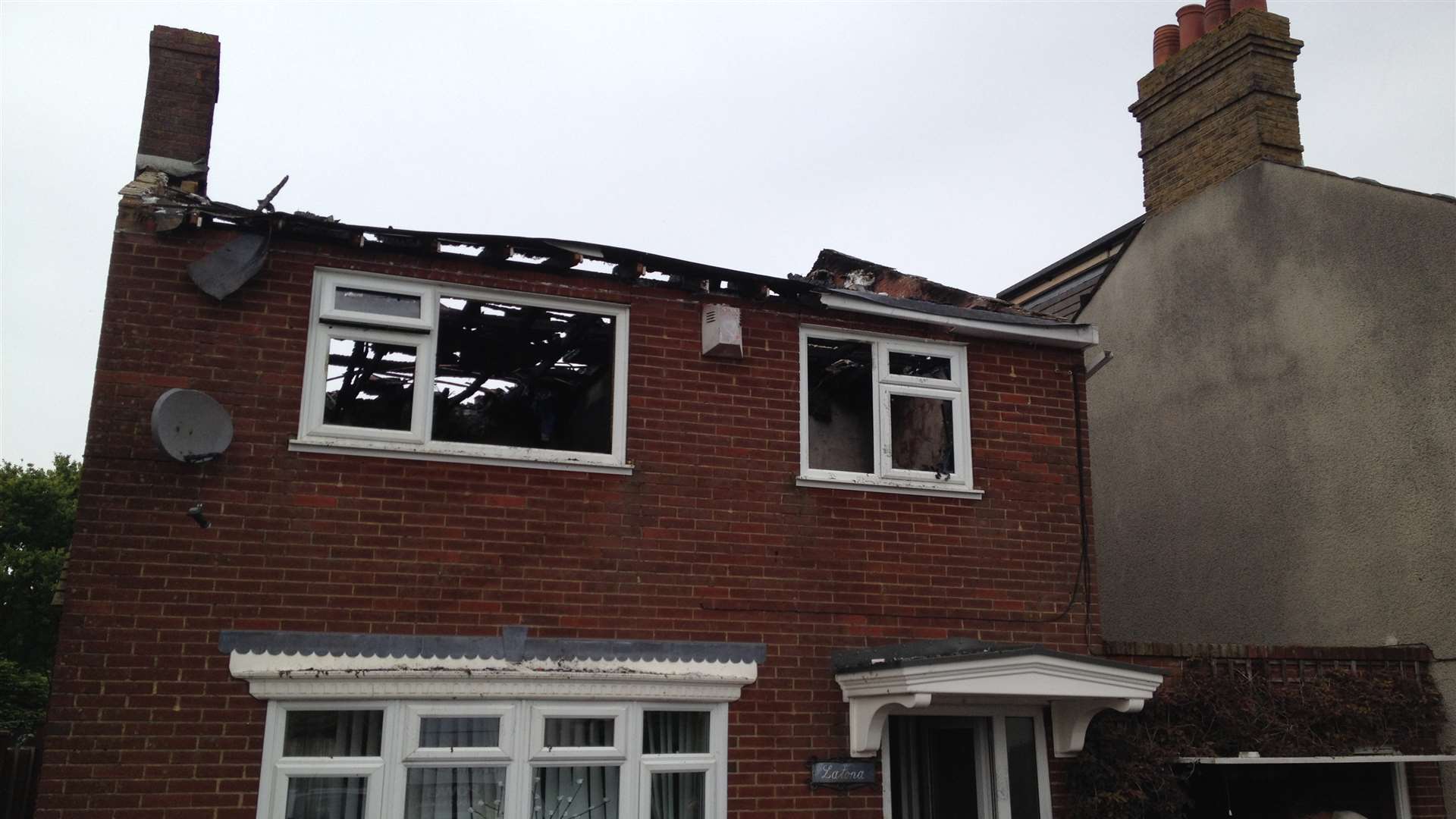 The home in Keycoll Hill, Bobbing, after the fire