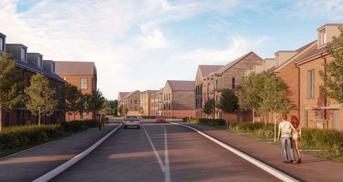 How a section of the 450-home development will look in Thanet. Picture: ECE Architecture