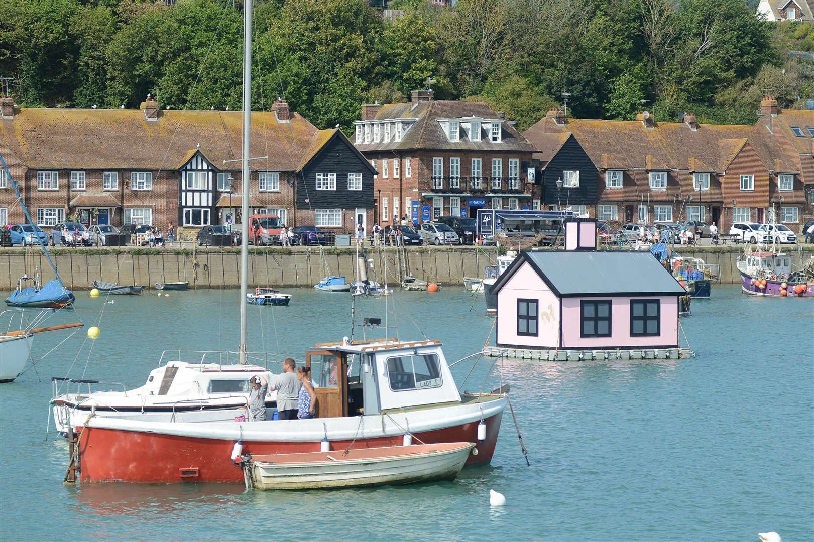 Richard Wood's floating house has stayed after arriving for the Triennial in 2017 Picture: Gary Browne