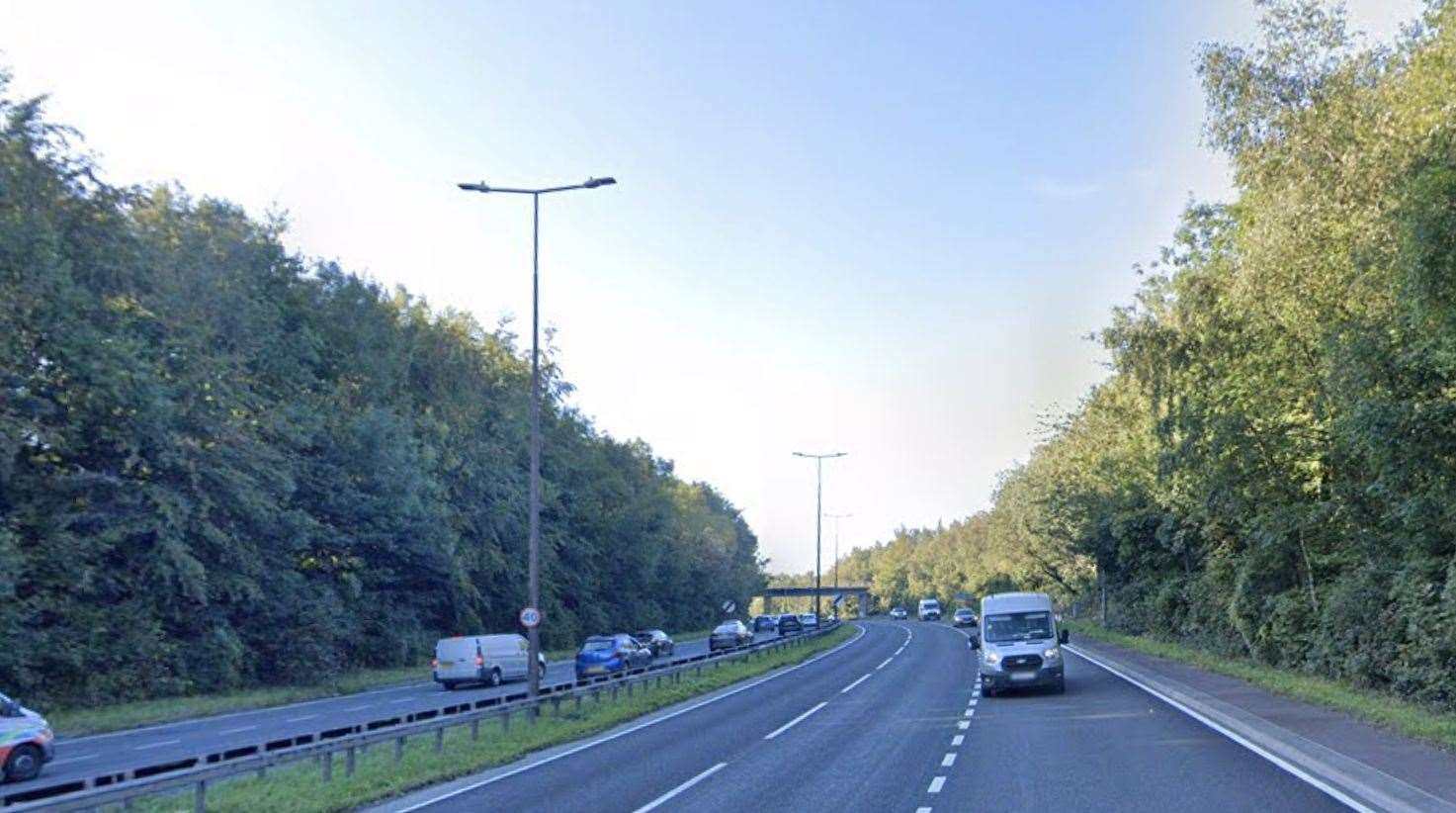 The A229 Blue Bell Hill running normally. Picture: Google Maps