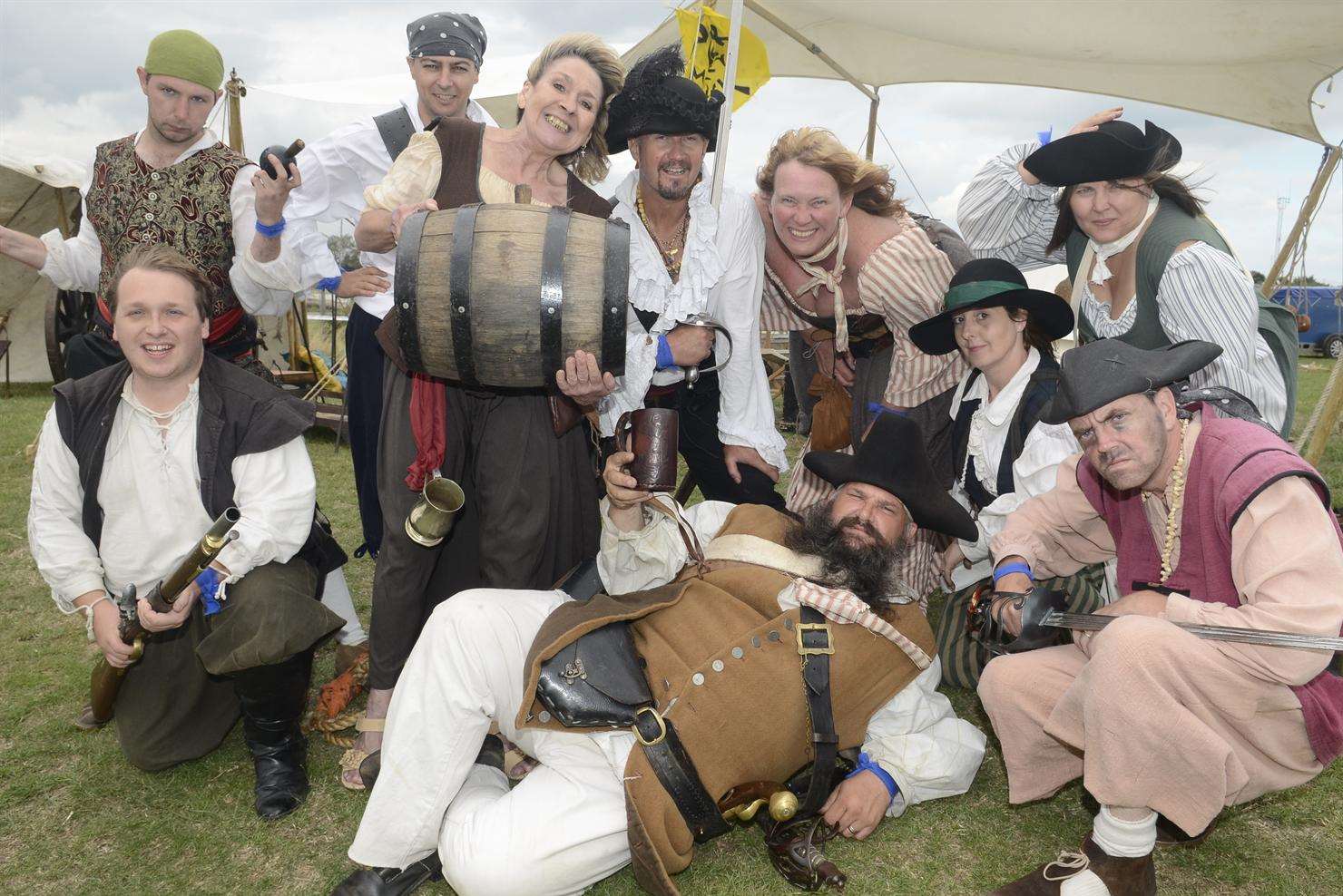 The Sheppey Pirates set up camp at Barton's Point Coastal Park, Marine Parade, Sheerness