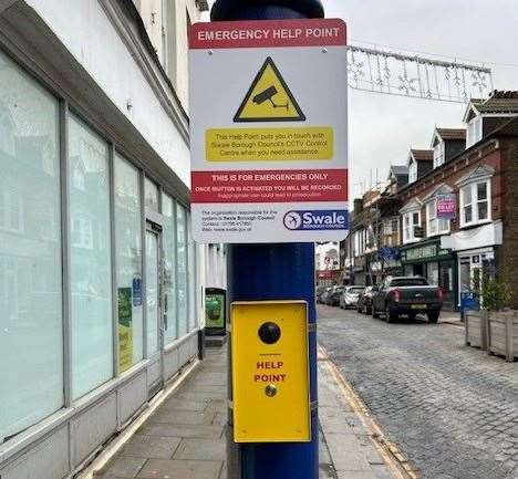 A new emergency call point has been installed in Sheerness High Street. Picture: Swale council