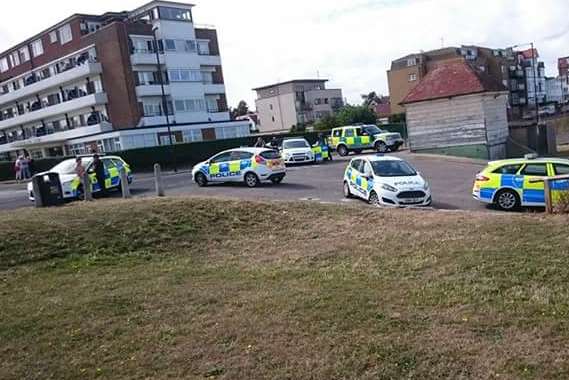 Police at the scene in Palm Bay, Margate. Picture credit: Phil Smith.