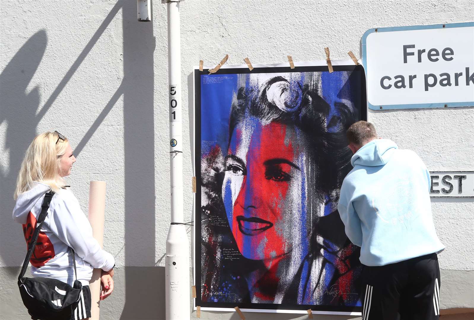 A painting on show in memory of the Forces Sweetheart (Gareth Fuller/PA)