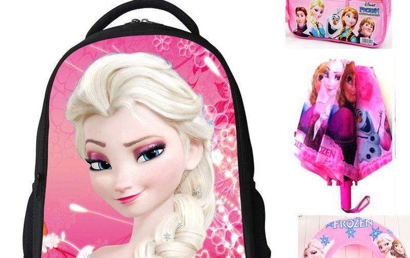 Any Frozen fans? Why not go for the full set with the school bag, lunch bag, wallet, pencil case, umbrella and swim ring?