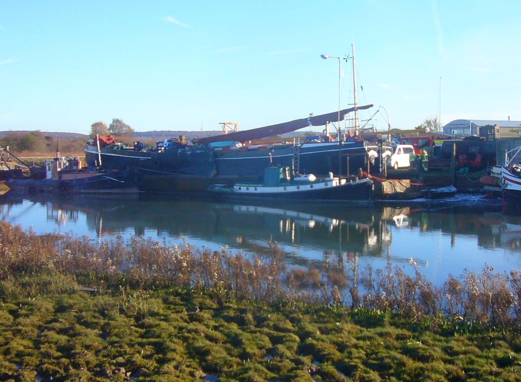 Ironsides moored at Faversham Creek. Picture: Richard Murr