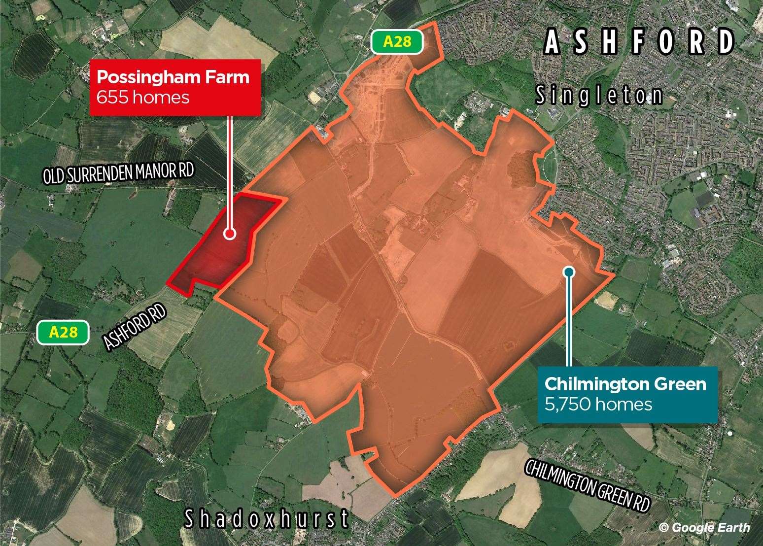 Hodson has been given permission to build another 665 homes in Possingham Farm, near Chilmington Green