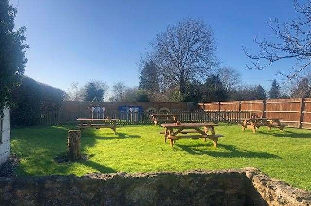 The garden looks impressive and I'm sure it gets packed in the summer. Landlady Hannah assures me the play area at the far end is also very popular